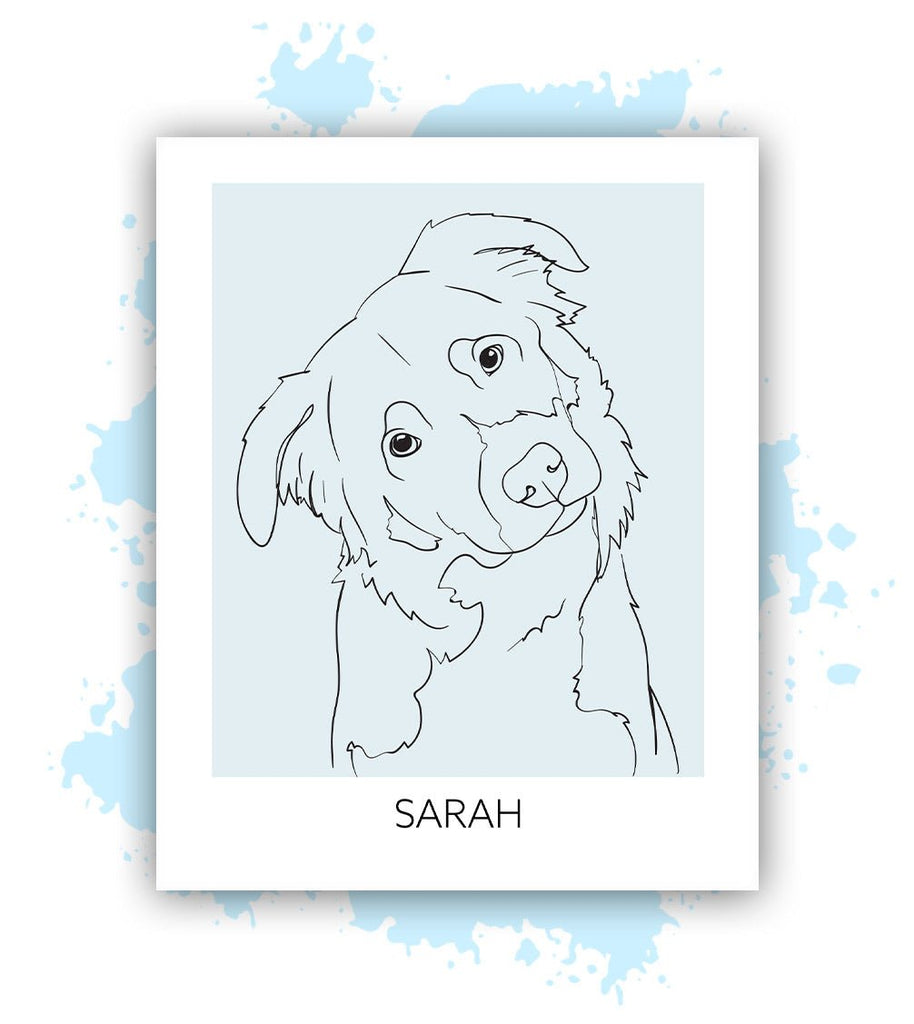 Één-Blauw-Losse poster-30x40 CM