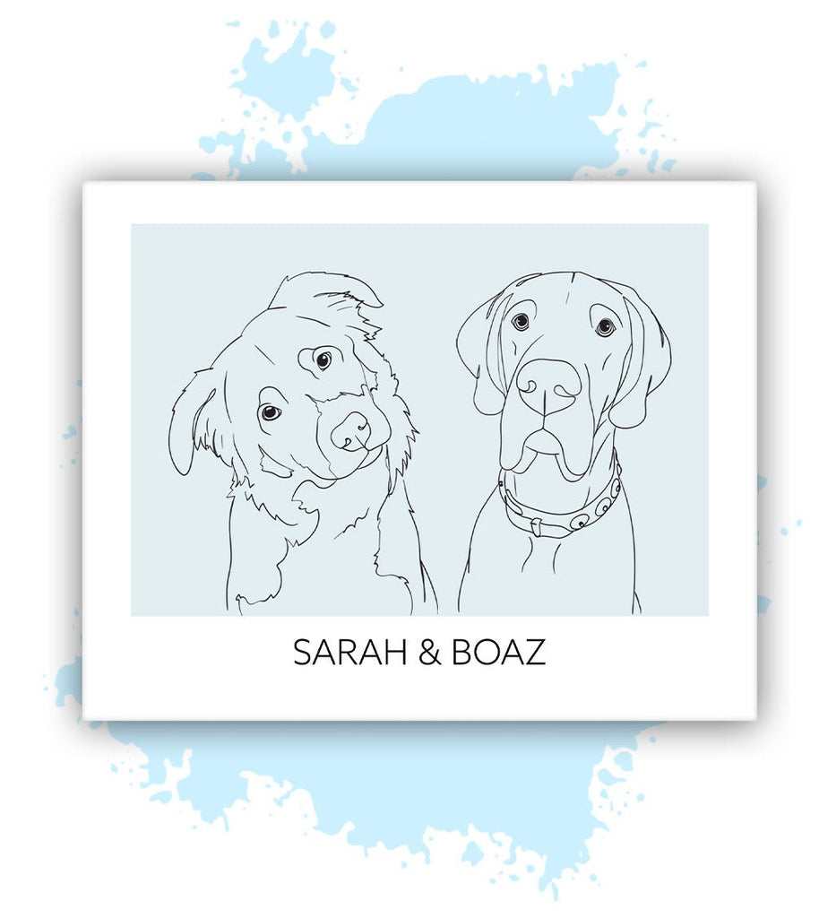 Twee-Blauw-Losse poster-30x40 CM