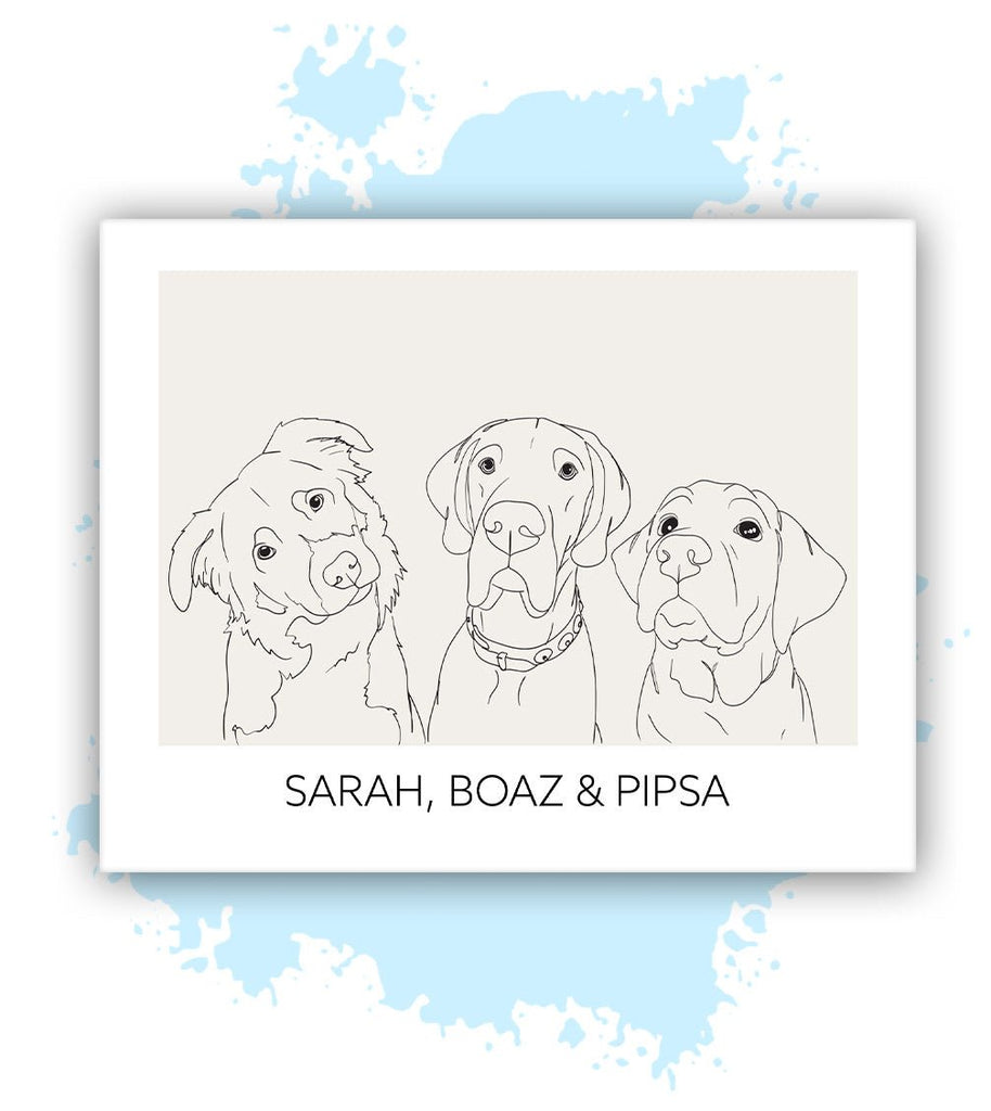 Drie-Beige-Losse poster-30x40 CM