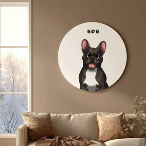 Wandkreis-Cartoon-Porträt