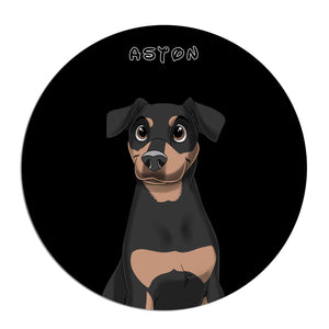 Wandkreis-Cartoon-Porträt