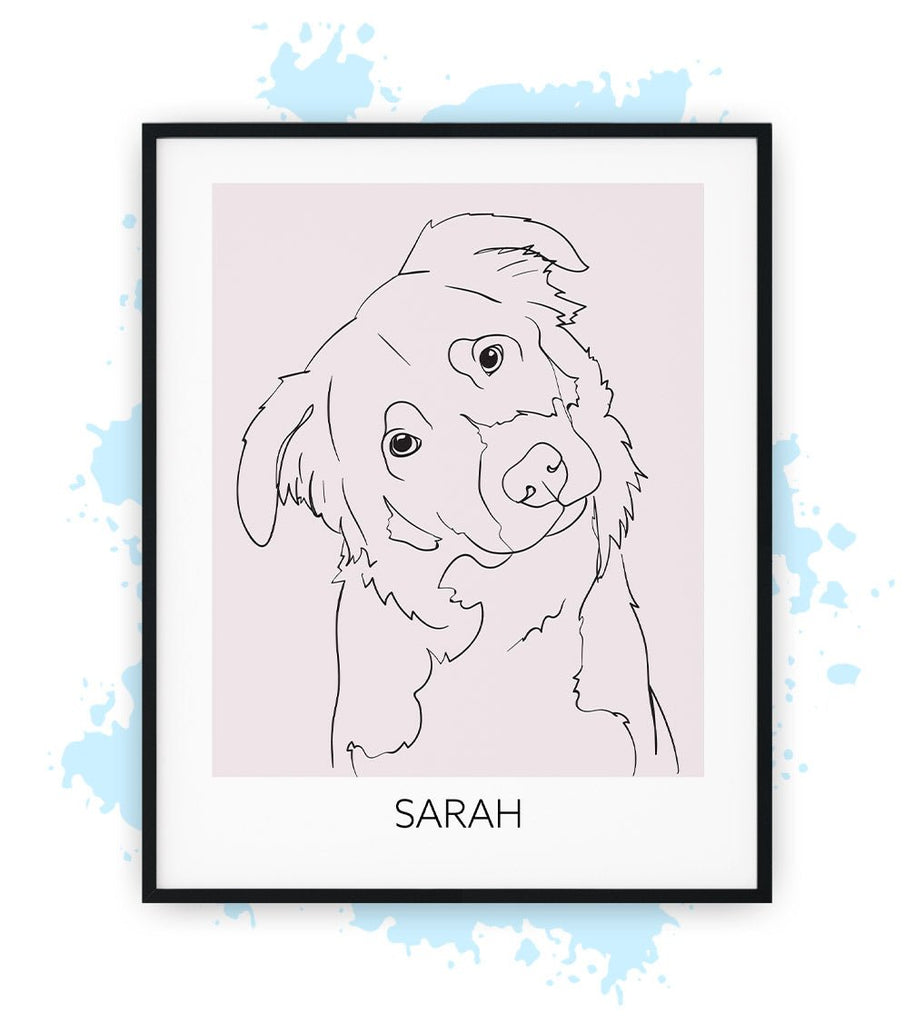 Één-Roze-Poster met lijst-30x40 CM