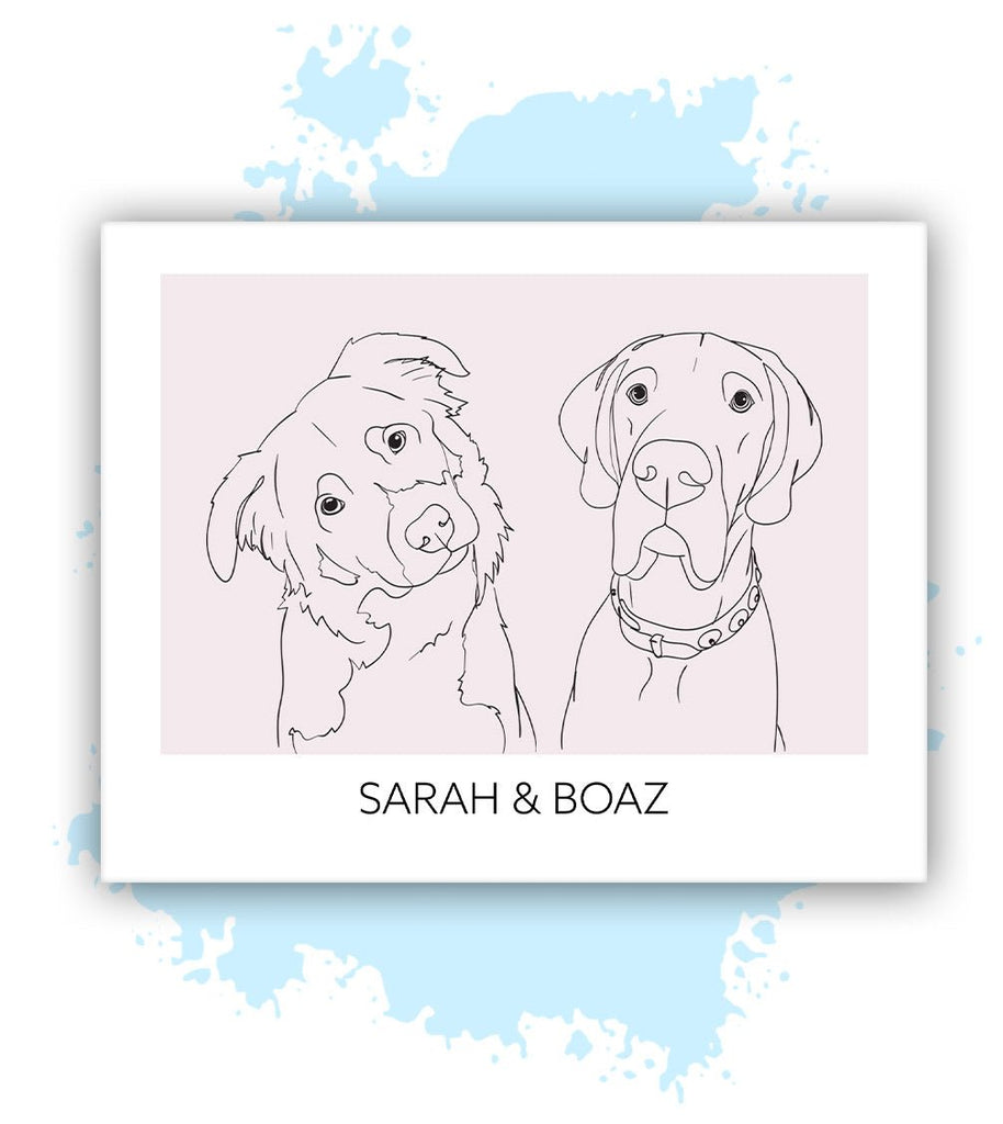 Twee-Roze-Losse poster-30x40 CM