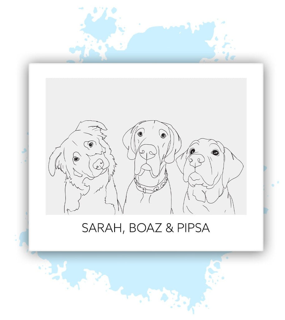 Drie-Grijs-Losse poster-30x40 CM