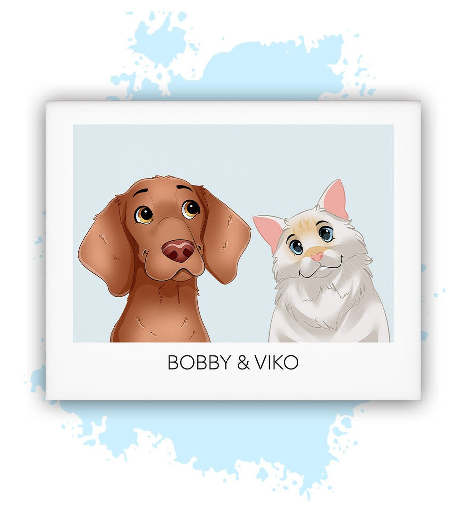 Twee-Blauw-Losse poster-30x40 CM