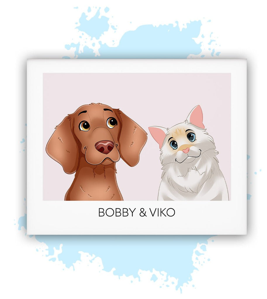 Twee-Roze-Losse poster-30x40 CM