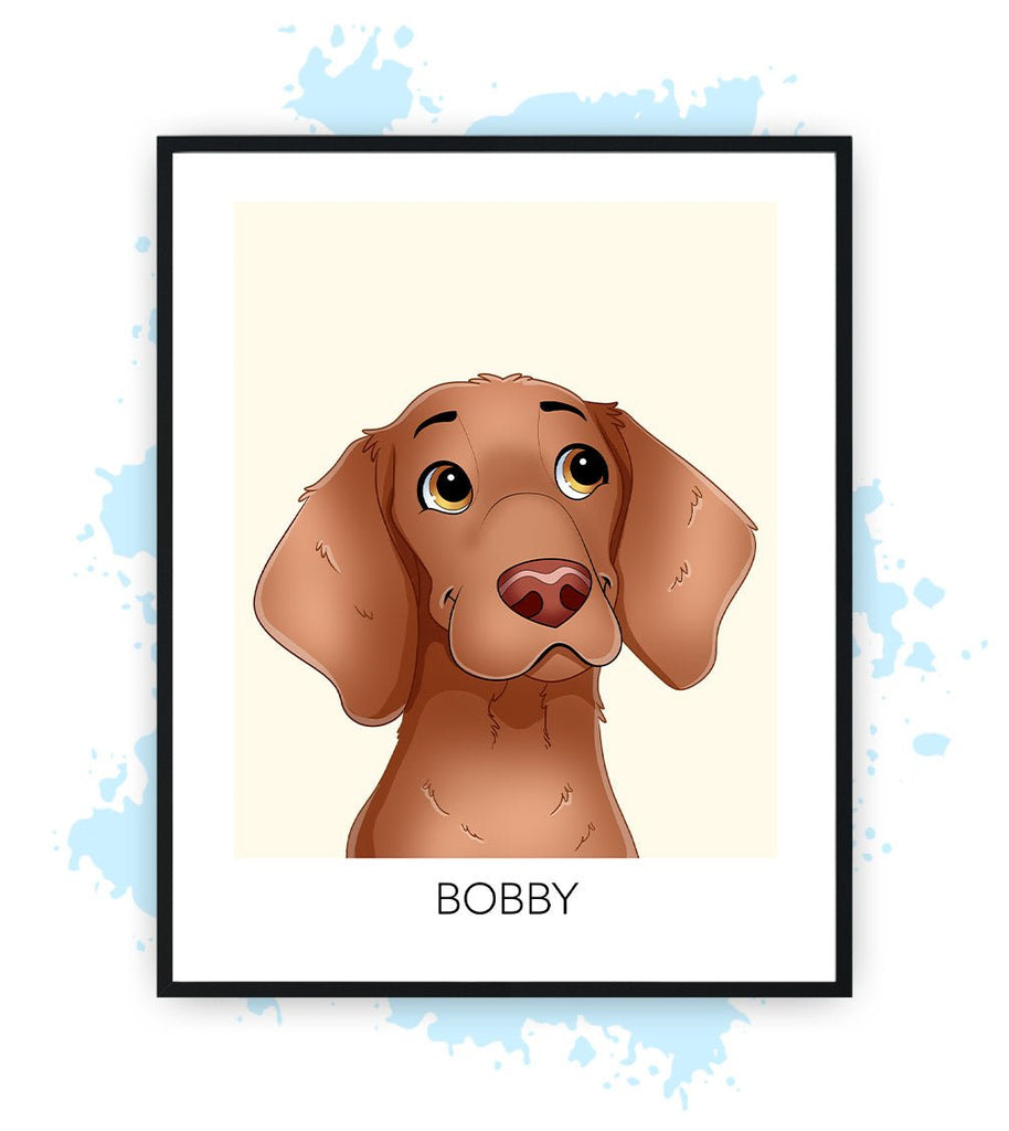 Één-Geel-Poster met lijst-30x40 CM