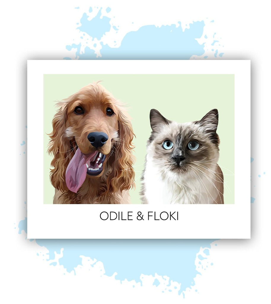 Twee-Groen-Losse poster-30x40 CM