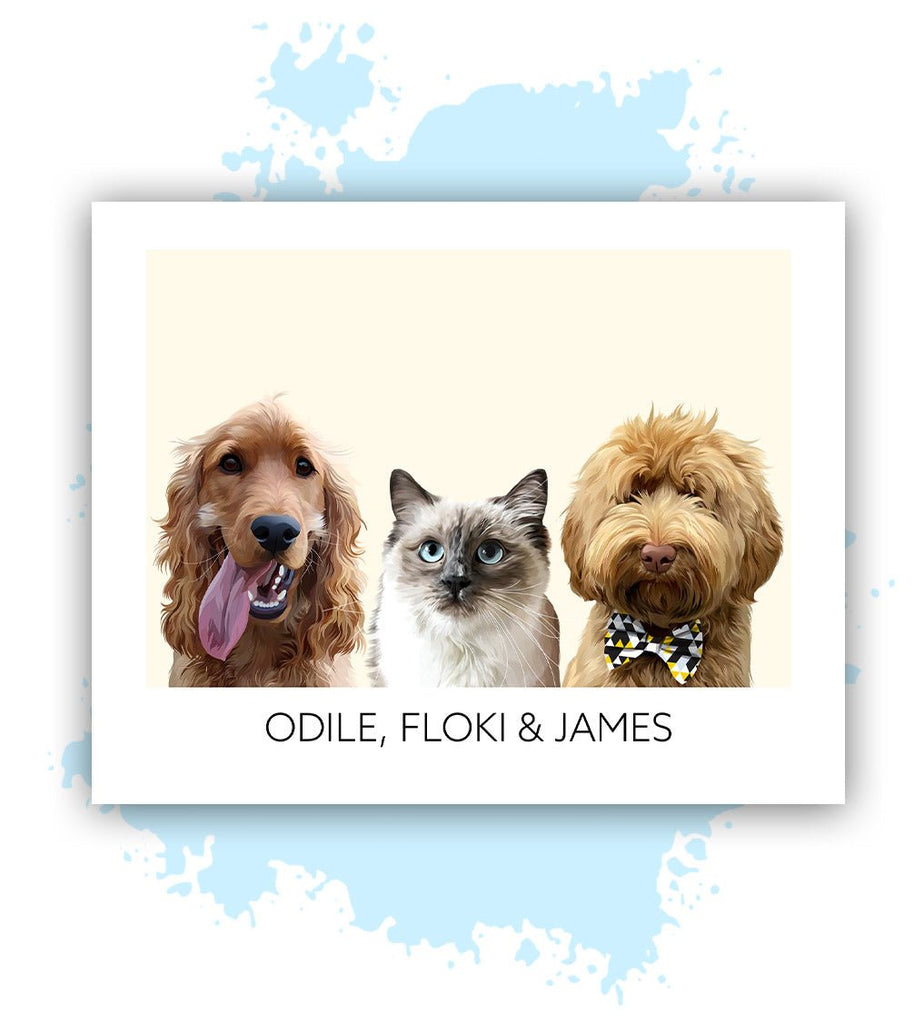 Drie-Geel-Losse poster-30x40 CM