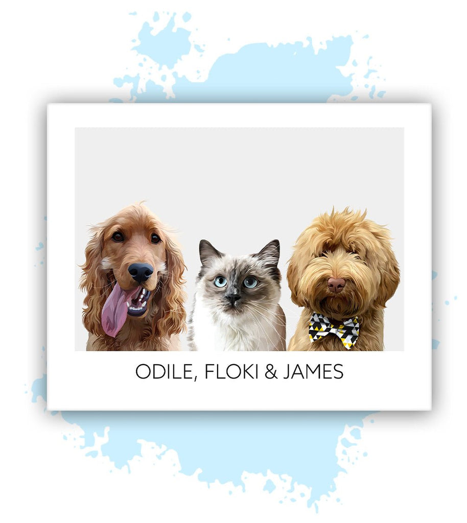 Drie-Grijs-Losse poster-30x40 CM