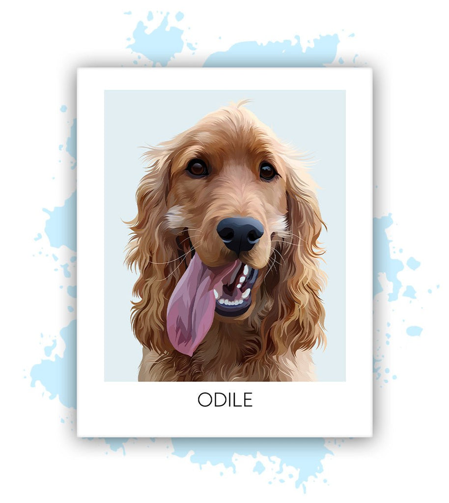 Één-Blauw-Losse poster-30x40 CM