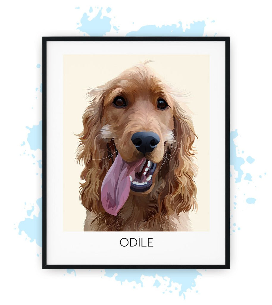 Één-Geel-Poster met lijst-30x40 CM