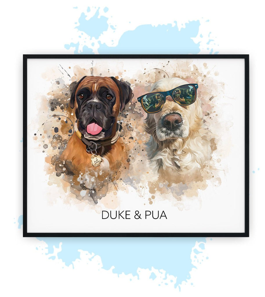 Twee-Poster met lijst-30x40 CM