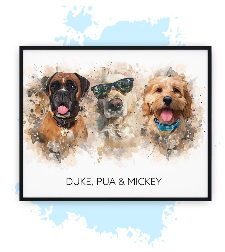 Drie-Poster met lijst-30x40 CM